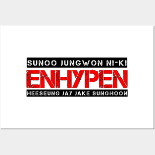 ENHYPEN Cool Aesthetic Design Posters and Art